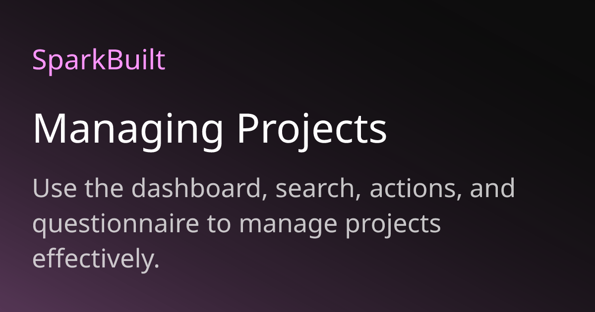 Managing Projects